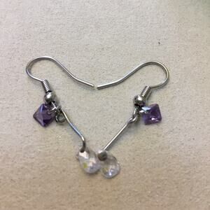 Silver Cute Little Crystals Earrings